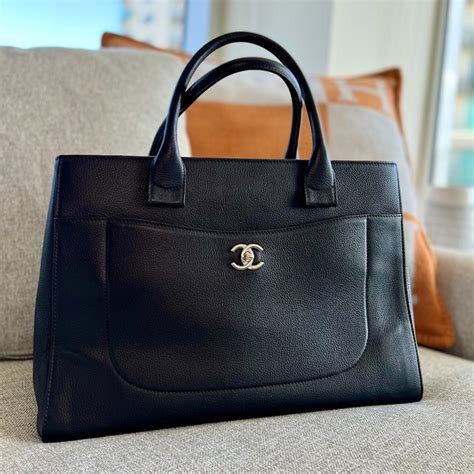 chanel executive tote size|Chanel executive shopper tote.